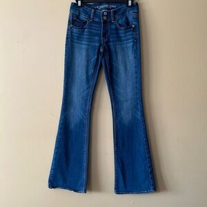 American Eagle Outfitters Artist Blue Flare Wide Leg Jeans